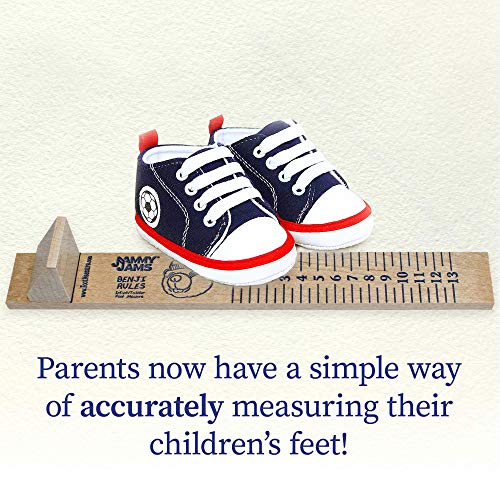 Infant and Toddler Shoe Sizer: Foot Measuring Device for Kids- Wood, Size 0-13 US - Thumbnail 3