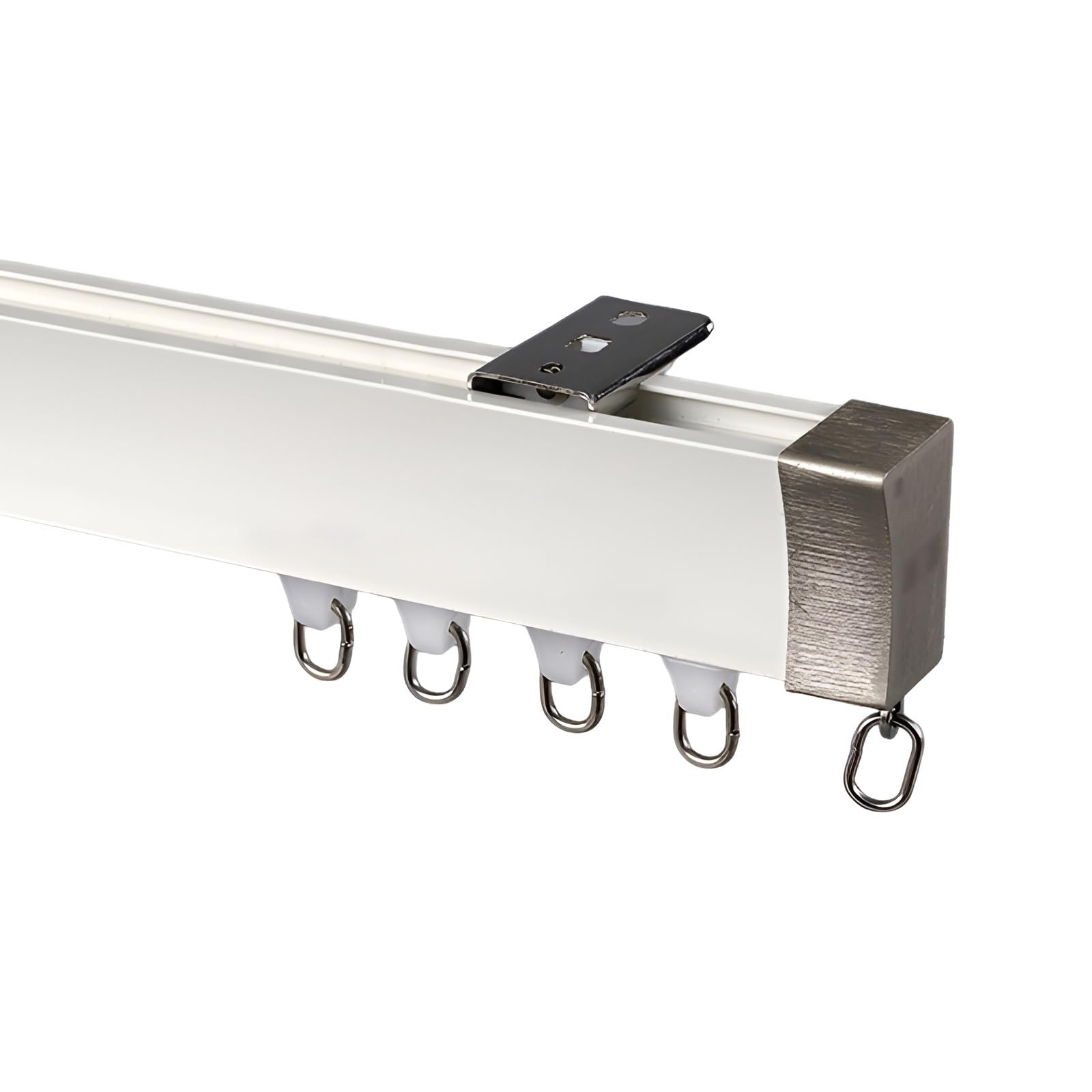 Sistema de riel para puerta corredera de aluminio ajustable de 70 a 600 cm con rodillos