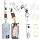 Phone Lanyard Wrist Strap Crossbody, Black Cat Cell Phone Lanyard for Around The Neck Wristlet Phone