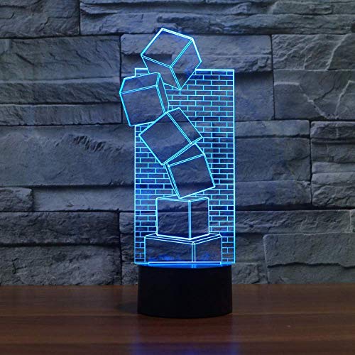 Preisvergleich Produktbild 3D Led Tischlampe Illusion Bunte Note Nachtlicht Weihnachtsstreich Geschenke Romantischer Feiertag Cute Gadget