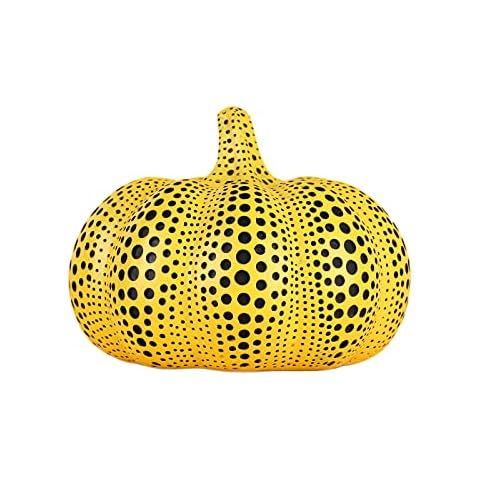 SHENGTIAN Pumpkin Statue, Yellow Polka Dot Pumpkin Statue, Mini Decorative Pumpkins Sculpture, Fake Pumpkin Props, Pumpkin Table Accent, Indoor Fake Pumpkin (B-1(4.72 * 5.51in)) Cover