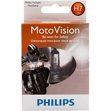 Philips H7 MotoVision Motorcycle and Powersport Replacement Headlight Bulb, 1 Pack