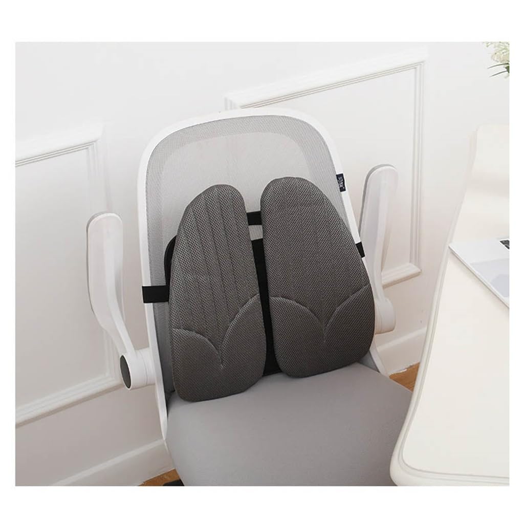 Cojín Lumbar Cojín sedentario Silla de Coche Cojín Lumbar Transpirable Cojín Lumbar con Respaldo Ajustable en Cuatro direcciones
