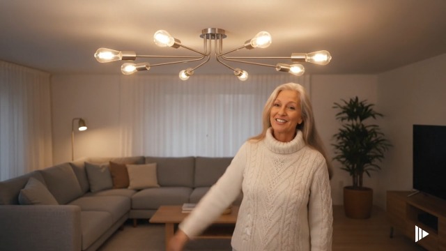 TULUCE 8 Light Sputnik Chandelier Ceiling Light Fixture, Brushed