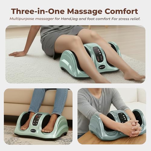 Image of Durafit91 Electric Foot Massager for Pain Relief, Feet Massager with Hand Simulation Massage, Air Compression, Shiatsu, Deep Kneading, Blood Circulation, Relaxation & Stress Relief, Portable Massager