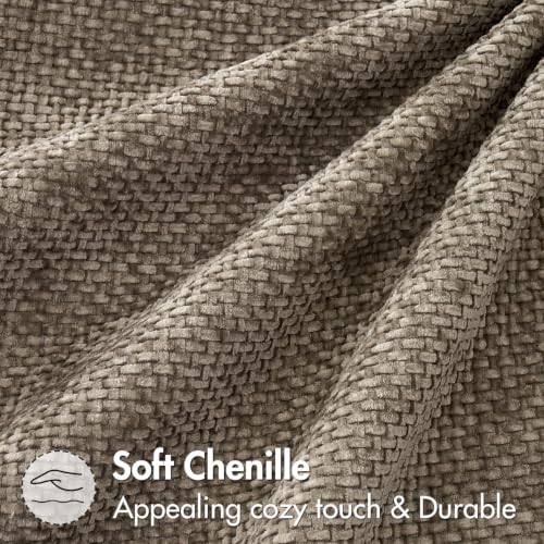 Image of MIULEE Decorative Neutral Khaki Euro Sham Pillow Covers 26x26 Inch 2 Pack