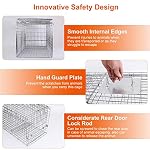 Live Animal Trap Cage, Large Humane Cat Trap Catch Release Animal Rodent Cage, Collapsible One-Door Animal Catcher Cage for Raccoons Opossums Groundhogs Skunks Cats Squirrels - 30.51ｘ11.02 ｘ11.81inch - Image 3