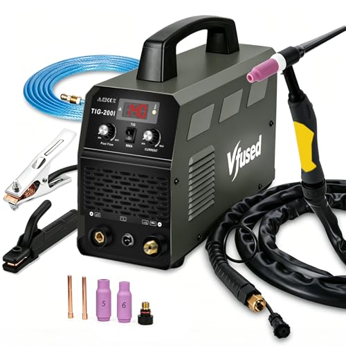 VFUSED WIG Schweißgerät 120A DC Lift TIG MMA 2-in-1 IGBT Inverter einstellbare Gasnachströmzeit 1-10s für Edelstahl Stahl Autoreparatur Heimwerker 220V