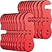 SATINIOR 20 Pieces Aluminum Alloy Guyline Cord Adjuster Tent Tensioners Rope Adjuster Tent Rope Adjusters for Outdoor Camping Hiking, Red (Hook Style)