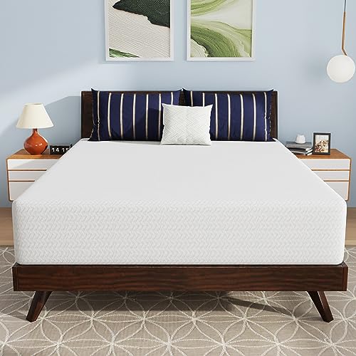 Image of PayLessHere 12 Inch Bamboo Charcoal Cooling Gel Memory Foam Mattress in a Box /Medium-Firm Mattress /Fiberglass Free /Pressure Relief & Temperature Regulation /CertiPUR-US Certified,White Queen