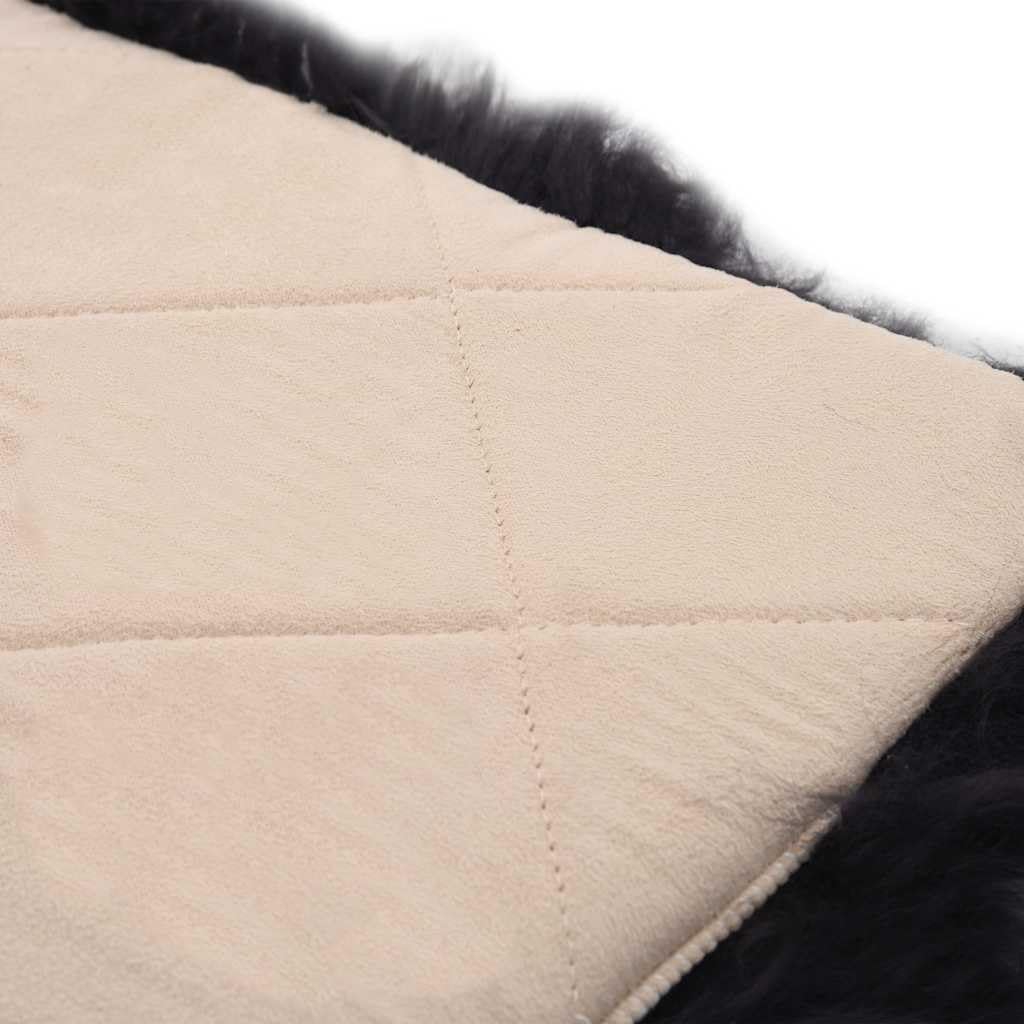 vidaXL 2X Stuhlauflage Sitzauflage Fellauflage Sitzpolster Sitzkissen Stuhlkissen Dunkelgrau 40x40cm Echtes Schaffell Lammfell Öko Lamm Echtfell