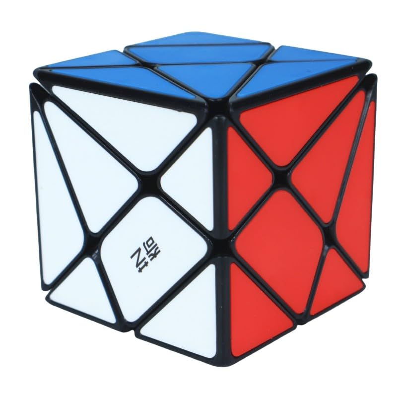 Image of QiYi Axis Cube S (Tiled) - 3x3 Shape Mod Puzzle for Beginners & Speedcubers | Durable Stickerless Design with Colored Tiles | Smooth Turning, Shape Shifting Brain Teaser for Kids & Adults