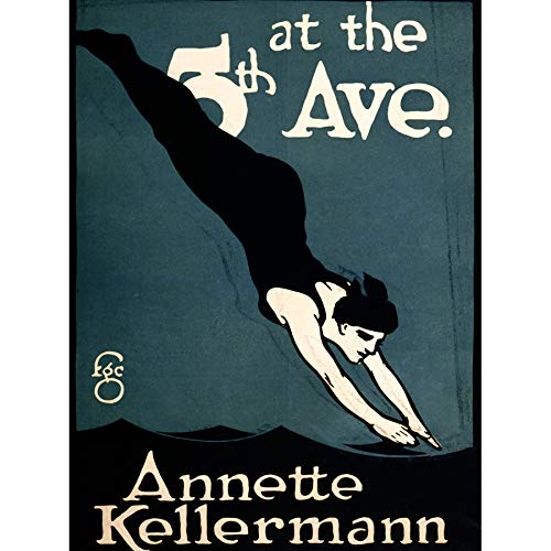 Wee Blue CooVaudeville Annette Kellerman Swim Dive Unframed Art Print Poster Wall Decor 12x16 inch