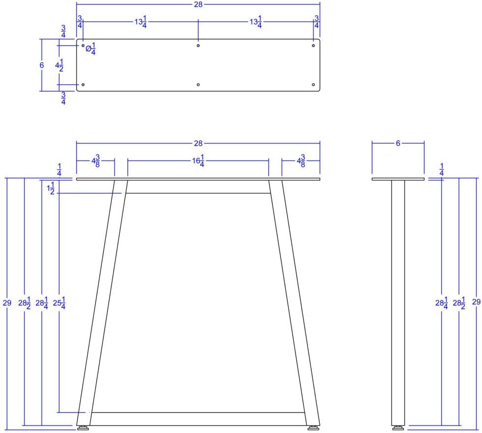 Black Friday - 50% OFF Thurman 1.0 - Steel Table Legs - Hand Made in USA