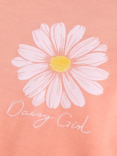 Little Girls Graphic Print Tee Shirt 3 Packs Long Sleeve Shirts Crew Neck Knit Tops Casual Daily Shirt 4-12Years4