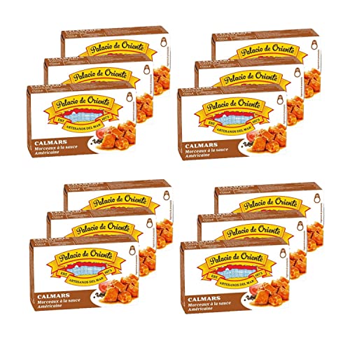 Lote de 12 calamar salsa americana – Caja de 115 g