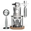 Coffee Machine,Espresso Maker, 58mm Pneumatic Portable Manual Coffee Machine with Pressure Gauge, 16Bar Fast Extraction, Stainless Steel, Detachable Design for Home, Travel, Camping