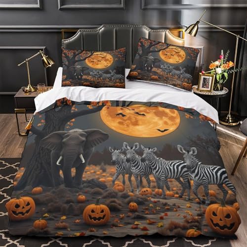 Parure de lit Halloween impression 3D haut de gamme en microfibre douce - 2