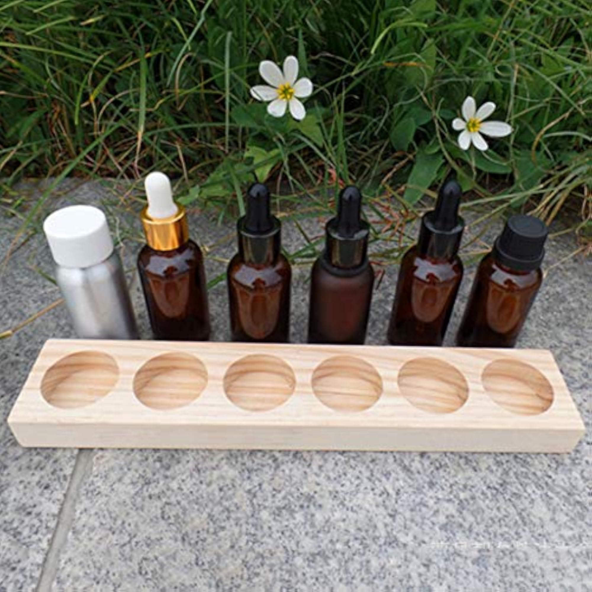 Wooden Essential Oil Display Stand Rack Organizer