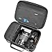 RAIACE Hard Case Compatible with Sony Alpha 7 II III IV/7R V Camera, for Nikon, for Canon, for Pentax and More.Large Capacity With Mesh Pocket for Lens, Charger, Cables, Cards and Accessories.-Black