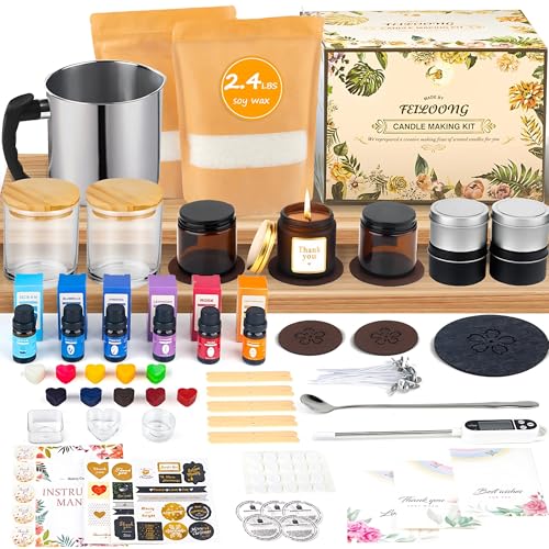 FEILOONG Candle Making Kit for Adults Beginners, Complete Candle ...