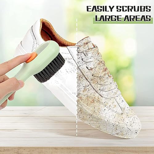 Image of ALOUD CREATIONS Plastic Soap Dispensing Cleaning Brush With Handle | Scrubbing Reusable Washing Shoe Brush For Shoes Clothes Cleaning | Pack Of 1