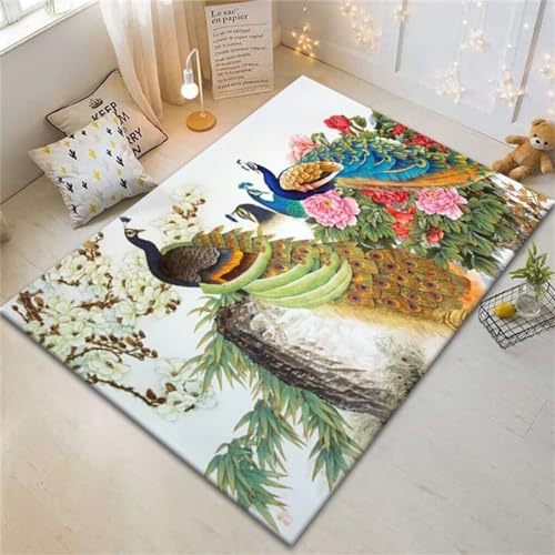 Tapis enfant lavable grand format motif route fleurs - 2