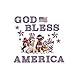 Patriotic 4th of July Animal Garage Magnets, Removable and Repositionable Outdoor Decor, Dog, Dog