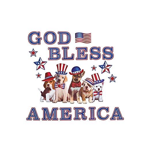 Collections Etc Patriotic 4th of July Animal Garage Magnets, Removable and Repositionable Outdoor Decor, Dog, Dog