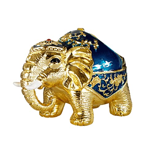 Cendrier éléphant avec couvercle en alliage grand modèle de table - 2