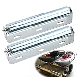 1.5'' Diameter Conveyor Rollers with Stands, 10'' Galvanized Steel Long Roller for Kayak Trailer, Conveyor Rollers Heavy Duty and Woodworking Goods Supportheavy Steel Roller and Bracket Set