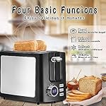 Toaster 2 Slice Wide Slot Toaster Best Rated Prime Displav Smart Toasters with LCD Digital Countdown Timer and Bagel/Defrost/Cancel/Reheat Function - Image 5