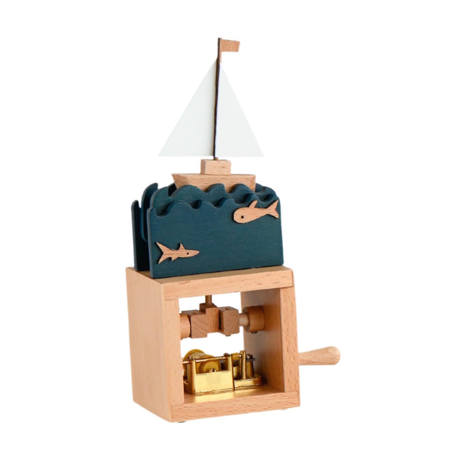 Caja de música Navidad o cumpleaños. Ideal para niños. Melodías Que despiertan alegría. Caja de música de para Madera, Bote
