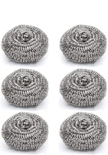 WORLD WIDE VILLA Stainless Steel Scrubber (Pack of 6) Large Stainless Steel Scrub Pack of 6 Stainless Steel-picture-11