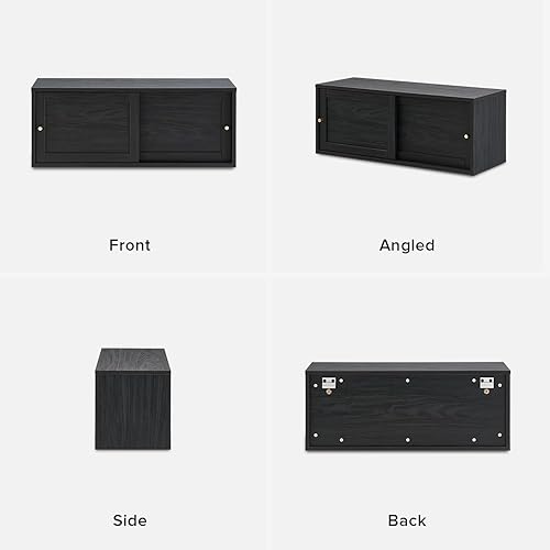 Miniatura 7 de mopio Lauren - Estante flotante para TV, estante modular multiusos para debajo de la televisión, armario de televisión de madera montado en la