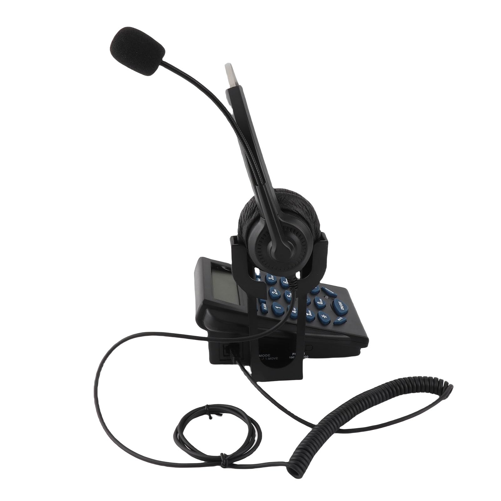 Generic Teclado de Marcación de Teléfono con Cancelación de Ruido para Oficina de Negocios para Centro de Llamadas Multifuncional, con Pantalla de Identificación de Llamadas FSK/DTMF, Práctico