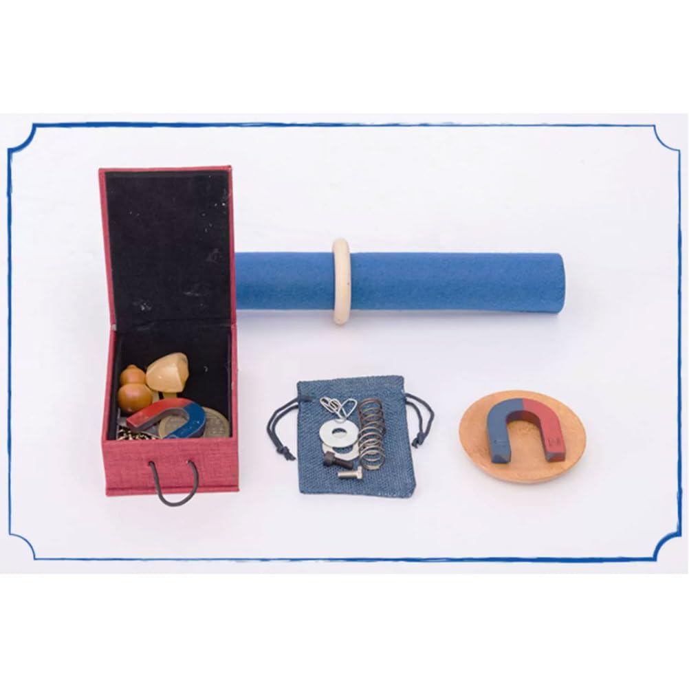 Set di vassoi da Lavoro per l'esplorazione scientifica Montessori Magnet | Materiale sensoriale per la vita pratica esperimento magnetico, gioco educativo STEM di fisica per bambini piccoli