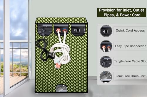 Image of Stylista Washing Machine Cover Compatible for Godrej 7.5 Kg Fully-Automatic Top Loading WTEON MGNS 75 5.0 FDTN SRGR, Check Military