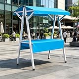 Capacità di carico di 136 kg (300 lb) : Progettato con materiali rinforzati, questo carrello venditore con tettoia supporta fino a 136 kg senza oscillare o fare rumore. Un affidabile carrello venditore commerciale per uso pesante.