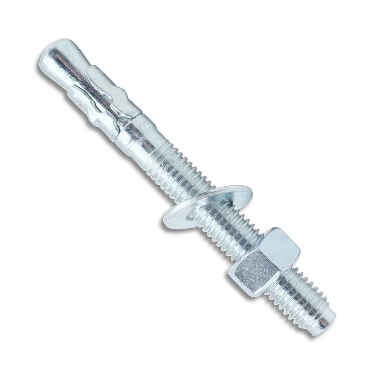 1/2" x 4-1/2" Wedge Anchor Zinc Plated, Heavy Duty Fastener for Concrete and Cement, Carbon Steel Anchor Bolts (20 pcs)