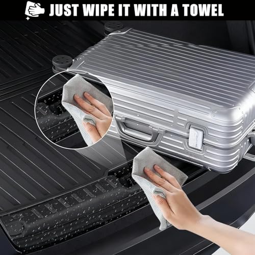 Image of 11PCS Carbon Fiber Door Sill Protector Model Y Juniper 2025 2026 8Pcs Door Sill Protector and 2Pcs Center Console Anti-Kick Pads and Rear Bumper Guard for Tesla Model Y Juniper Accessories