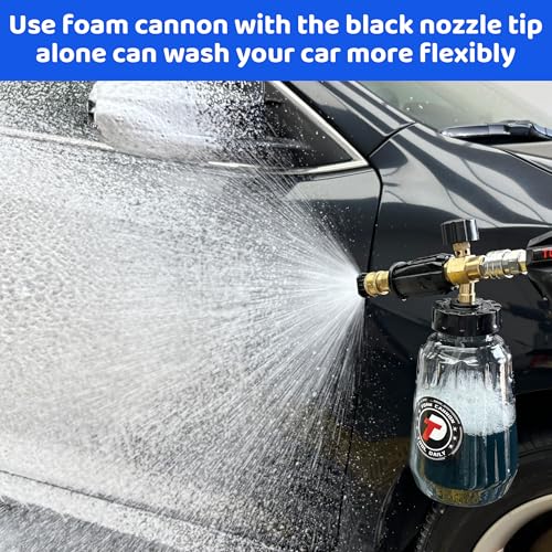 Tool Daily Undercarriage Pressure Washer Attachment 16 Inch, Dual-Function Undercarriage Cleaner with 1-Liter Foam Cannon, Under Car Wash Water Broom with 3 Pieces Extension Wand, 3600 PSI by Tool Daily - Image 7