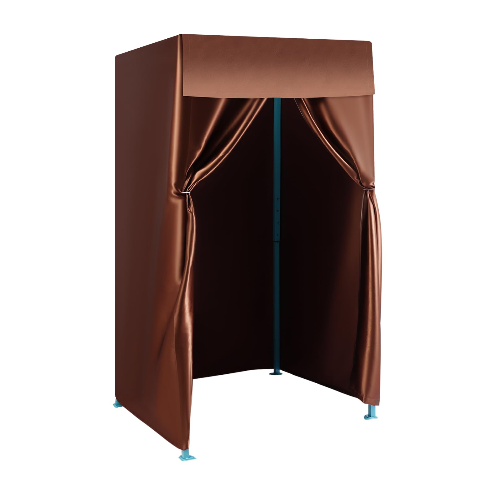 Portable Clothing Store Fitting Room with Shading Curtain and Hook Up, Mobile Changing Room Dressing Room, Foldable Temporary Locker Room for Clothing Shops, Shopping Malls (Silver Gray)