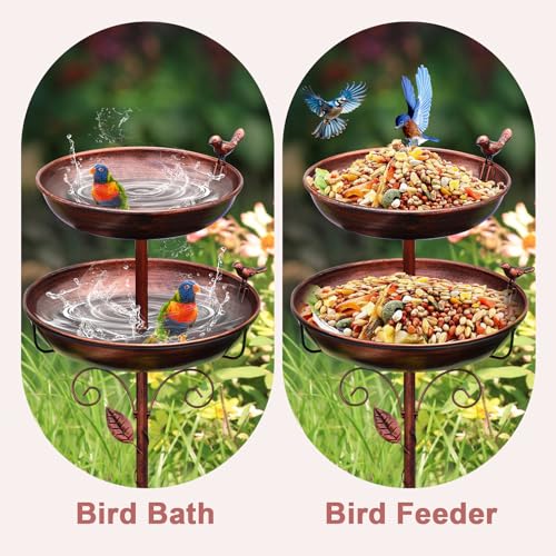 5% Off 2-in-1 Bird Feeder and Bath for Garden - Image 6