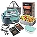 DOMARA Fiambrera Electrica 80W – taper electrico para comida con recipiente de acero inoxidable 1,5L y adaptador para coche/camión (12V/24V/220V) – ideal para comer caliente en oficina o en ruta