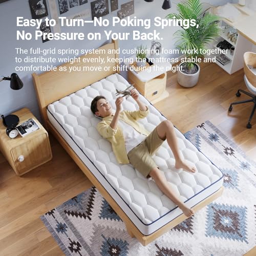Image of Avenco 8 Inch Full Size Mattress in a Box, Hypoallergenic & Back Pain Relief, Hybrid Full Mattresses Fiberglass Free CertiPUR-US Certified Colchones No Box Spring Needed