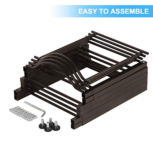 4-Tier Water Bottle Holder Rack, 5 Gallon Water Cooler Jug Storage Rack Detachable Heavy Duty Stainless Steel Water Jug Holder Water Dispenser Accessory for Office Kitchen Lobby Foyer, Bronze