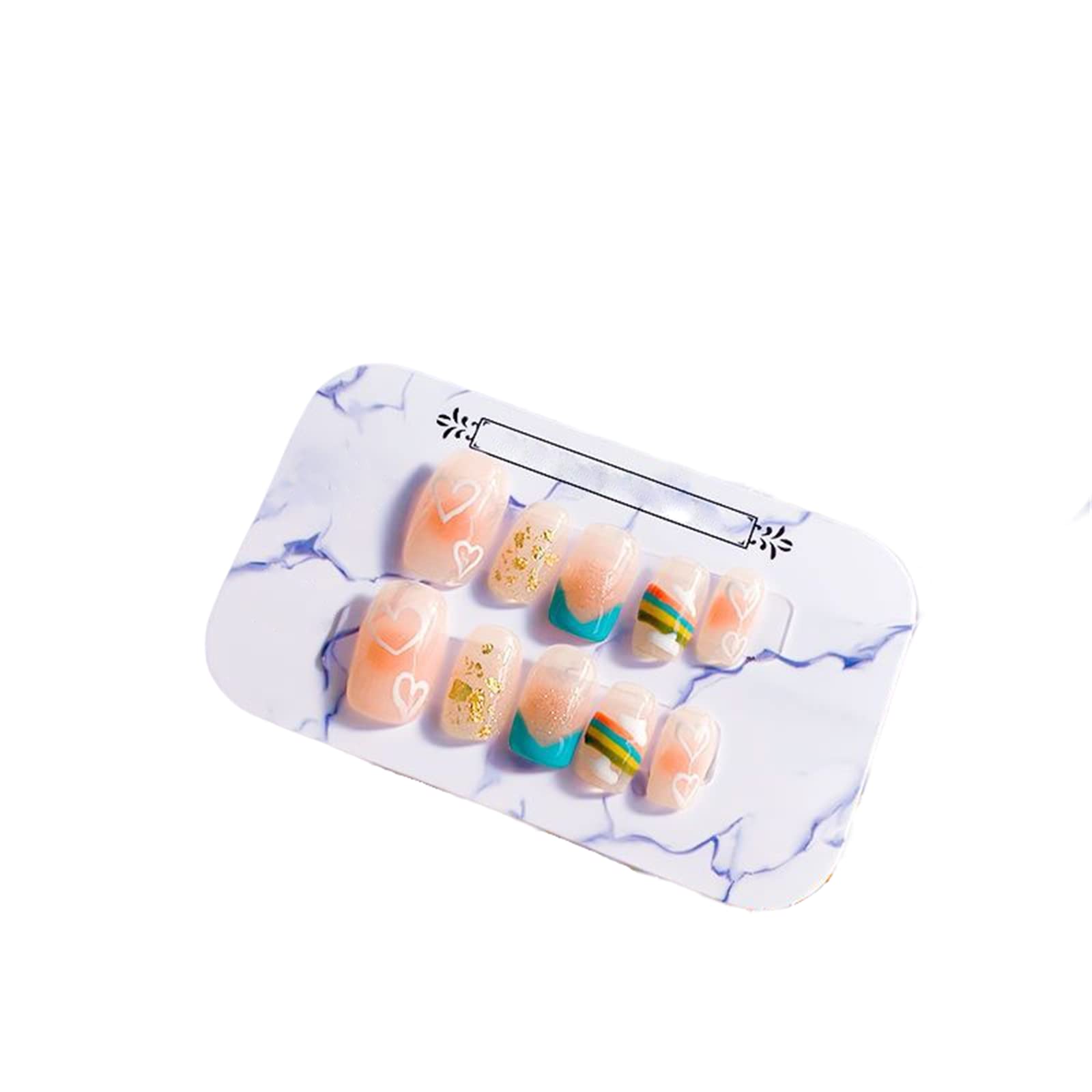 Bling Press on Nails, luxuriöse wiederverwendbare Kunstnägel, handgefertigte Nagelkunst mit Design von lizenziertem Maniküristen (S, B) (I XL)