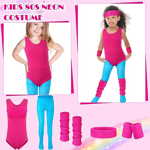 Disfraz Infantil 80s Workout para Niñas miniatura 2