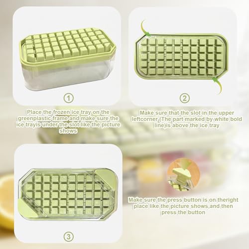 Bandejas para cubitos de hielo con tapa y almacenamiento miniatura 5